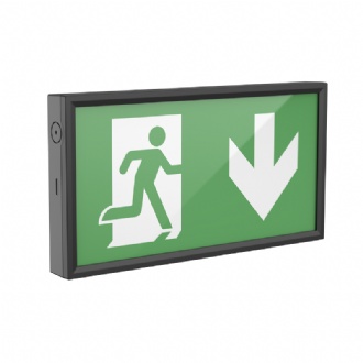 Black LED Emergency Ultrathin Exit Sign Box